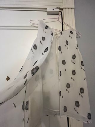 Blusa mujer blanca y negra