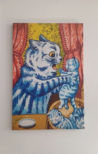 Lienzo Gatos Louis Wain 60x40cm