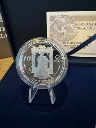 Moneda 200€ Oro y 10€ Plata Carolvs Imperator