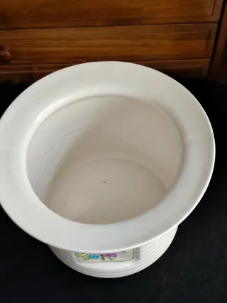 Macetero antiguo Pedralba pintado a mano