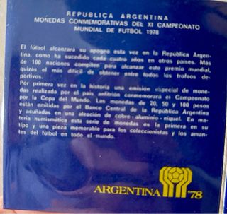 Monedas Mundial Futbol Argentina 78