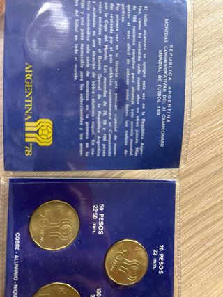 Monedas Mundial Futbol Argentina 78