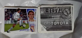 Cromos Liga 2004-2005 Juanfran y Beckham