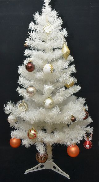 Árbol de Navidad blanco artificial 120cm