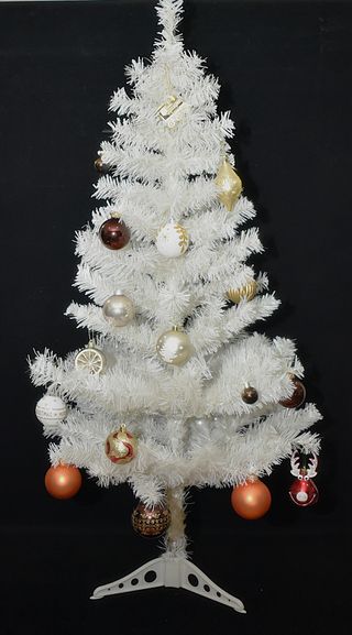 Árbol de Navidad blanco artificial 120cm