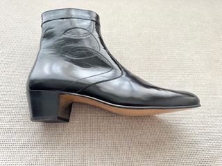 Botines tacon cubano 5 cm piel marron hombre