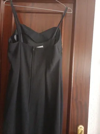 Vestido largo negro con chaqueta