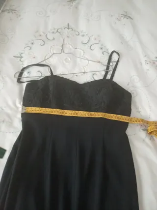 Vestido largo negro con chaqueta