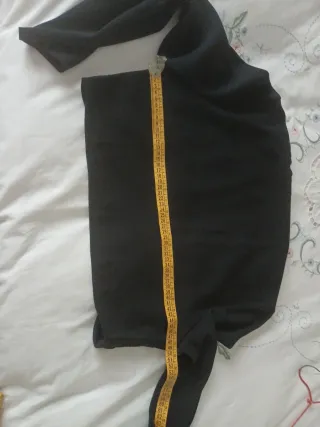 Vestido largo negro con chaqueta