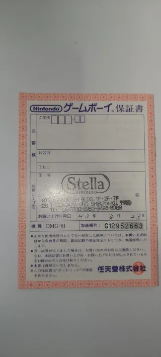 Caja Game Boy Japonesa + Manual