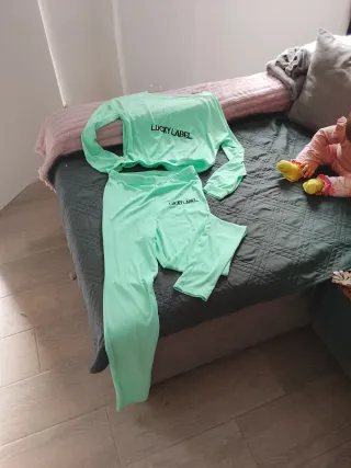 Conjunto Lucky Label verde talla única