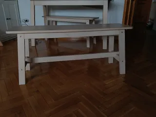 2 x Banco de madera Ikea
