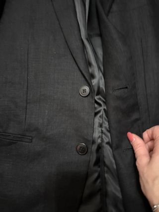 Giacca uomo lino-cotone nera XXL