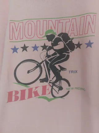 T-shirt Mountain Bike cotone rosa tg L