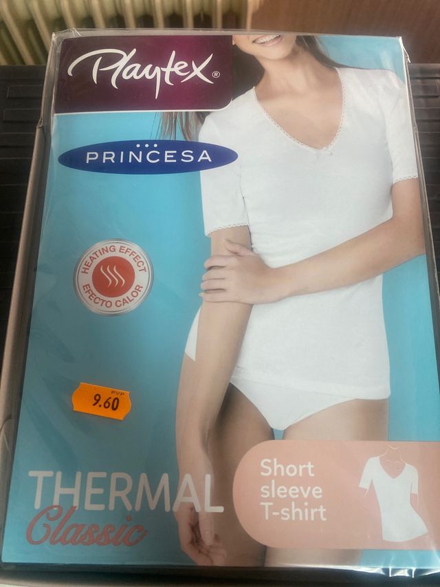 Camiseta interior Playtex blanca manga corta/larga