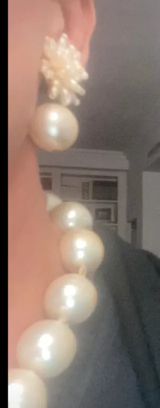 Conjunto perlas cultivadas grandes,pendientes,coll