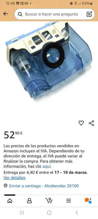 Depósito aspiradora Bosch