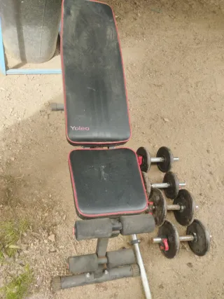 Banco de ejercicio y pesas Yoleo