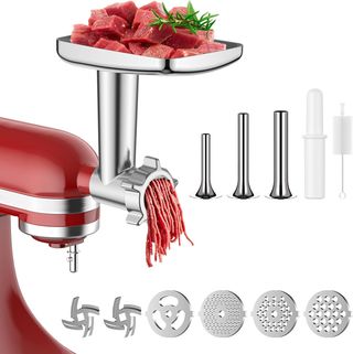 Accessorio per tritare carne con design robusto, compatibile con tritacarne KitchenAid