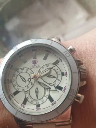 Reloj Calgary Plata y Blanco