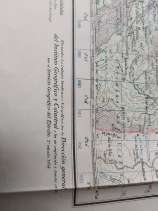 Mapa militar Hijar 1954