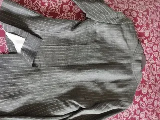 Americana Caramelo Raya diplomática Gris Talla M