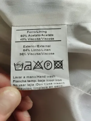 Americana Caramelo Raya diplomática Gris Talla M