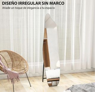 Espejo de pie cuerpo entero irregular
