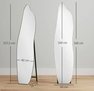 Espejo de pie cuerpo entero irregular