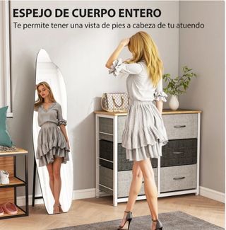 Espejo de pie cuerpo entero irregular
