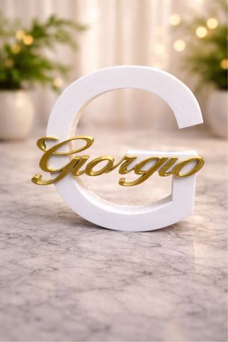 Scritta personalizzata Giorgio in oro