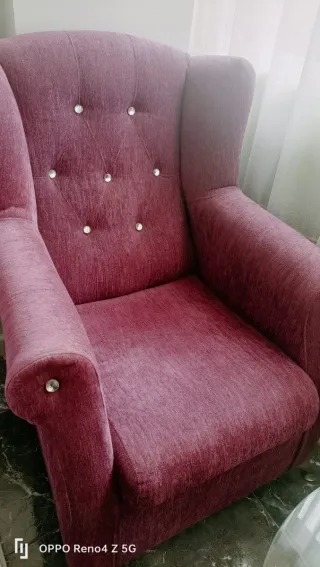 Pack Sillón y Butaca Tela Morado