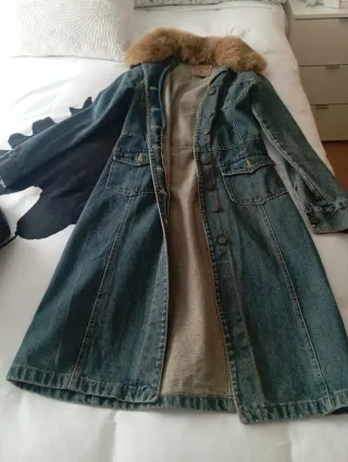 Abrigo largo vaquero Trafaluc azul Talla M