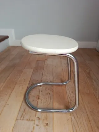 Taburete vintage cromado