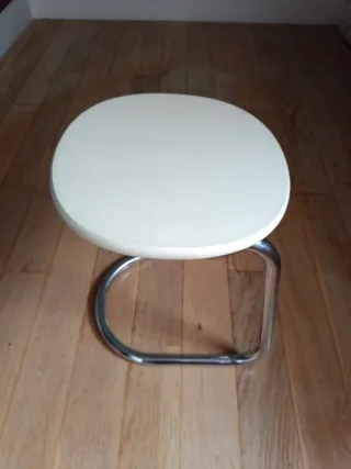 Taburete vintage cromado