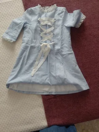 Vestido de ceremonia niña talla 5 hecho a mano