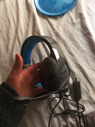 Cascos Gaming con Micrófono Azul