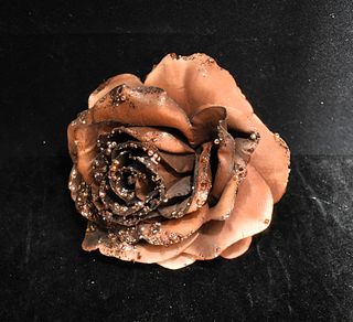 Rosa Decorativa Árbol Navidad Marrón