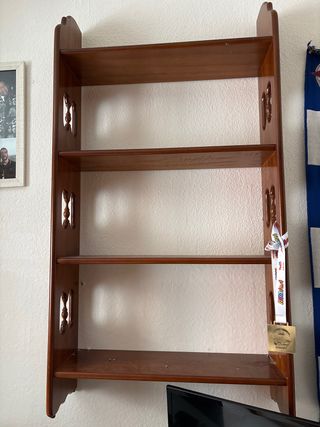 Estantería de madera de 4 baldas