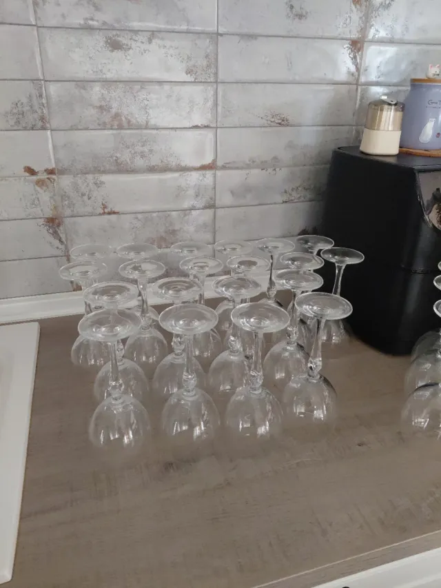 Conjunto de copas de cristal