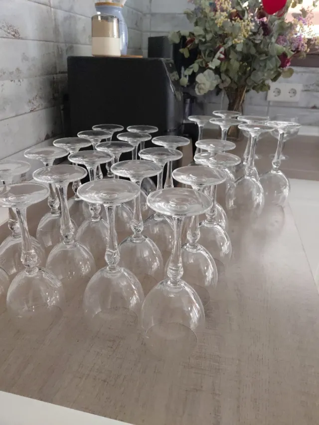 Conjunto de copas de cristal