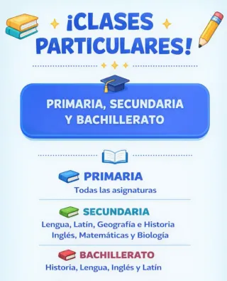 Clases particulares de primaria, ESO y bachiller