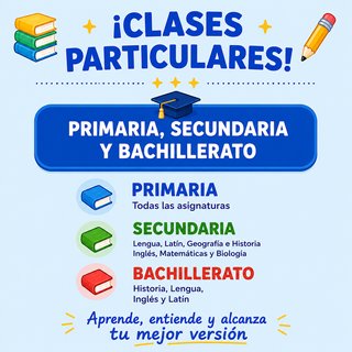 Clases particulares de primaria, ESO y bachiller