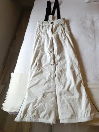 Pantalón de esquí blanco con tirantes