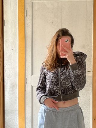 Chaqueta leopardo cropped