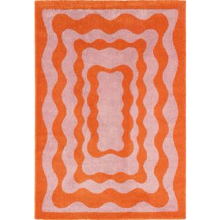 Alfombra Vintage 70s Naranja/Rosa 160x230