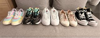 Lote Zapatillas Niña Converse, Fila, Nike,Mk.
