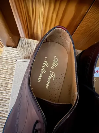 Zapatos de cuero burdeos