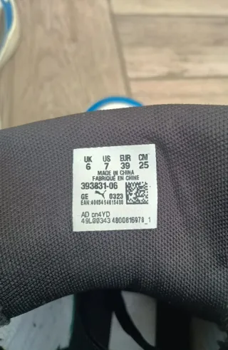 Scarpe Puma alte blu e bianche