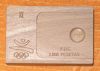 Moneda 2000 Pesetas Barcelona '92 Cesta Punta